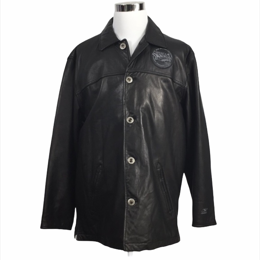 Reebok Genuine‎ Leather Superbowl 36 Jacket Large
